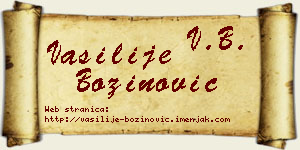 Vasilije Božinović vizit kartica